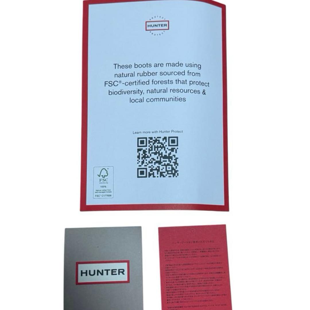【新品】HUNTER ハンター レインシューズ ZIPショートブーツ ブラック