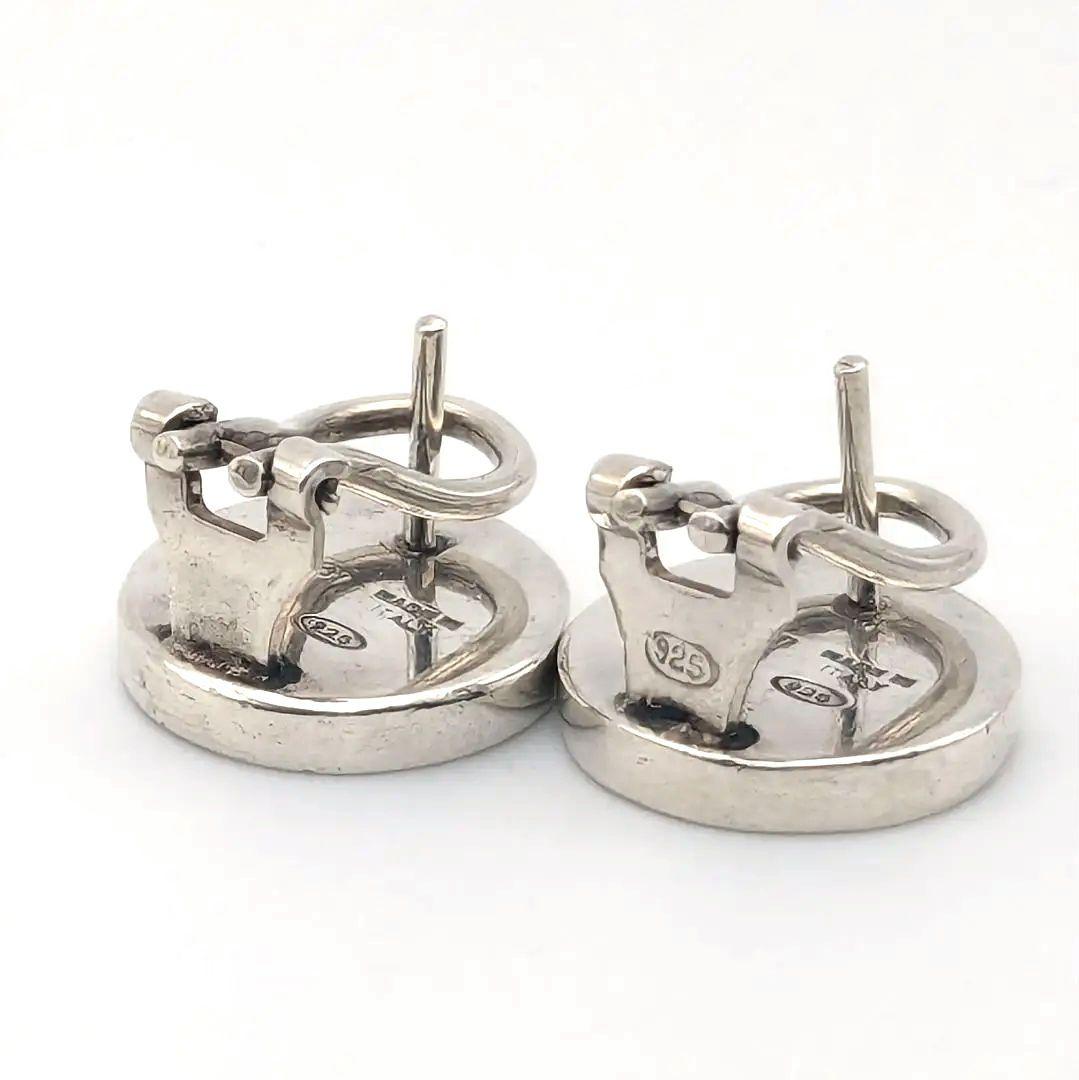 希少 グッチ GUCCI Gマーク オニキス シルバー 925 ピアス