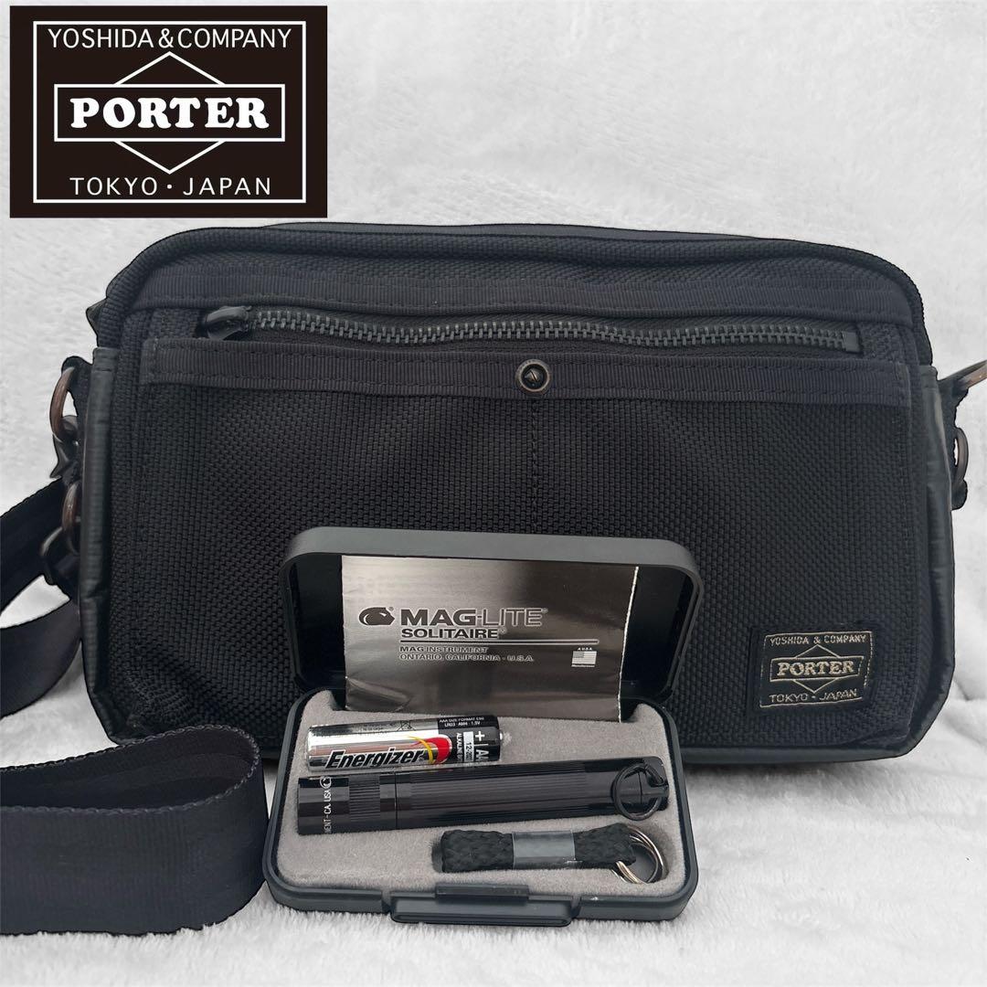 最終値下げ！PORTER HEATポーター　ブラック703-06975 黒　美品
