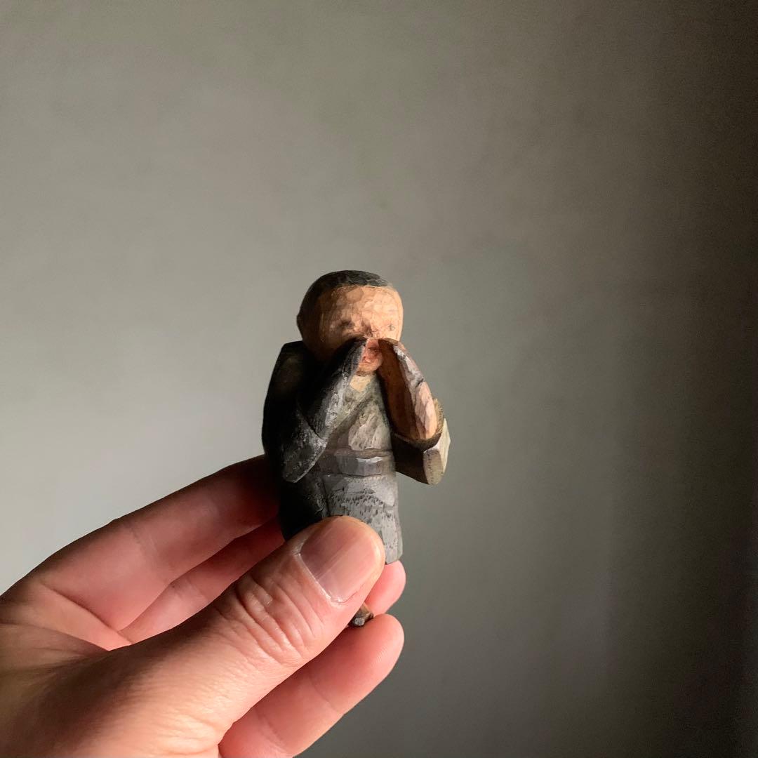 戦火にあった？ 農民人形 木端人形 農民美術 古道具 アンティーク