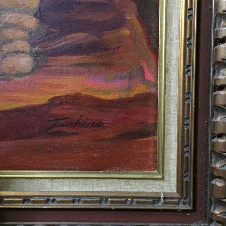 繕い  (Ｆ５０号・油彩)