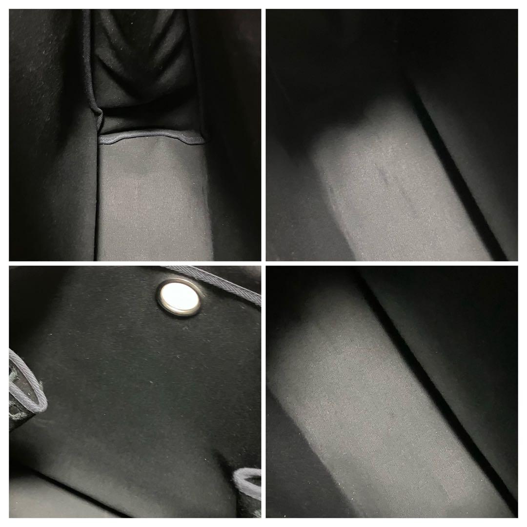 エルメス［エールバッグ］MM用　替えバッグ　ブラック　キャンバス　シルバー金具