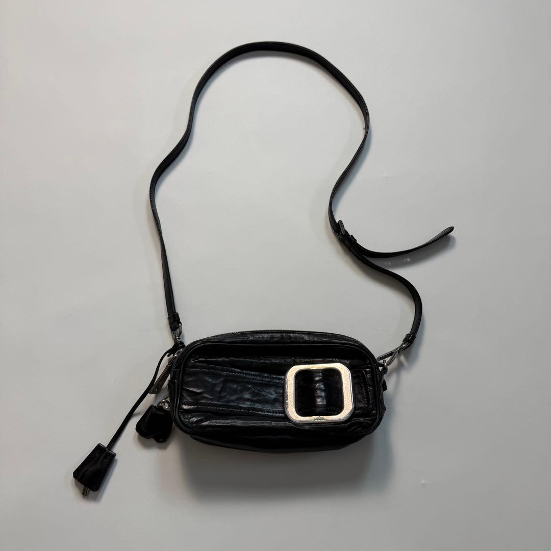 バッグ 1990s Prada leather shoulder mini bag