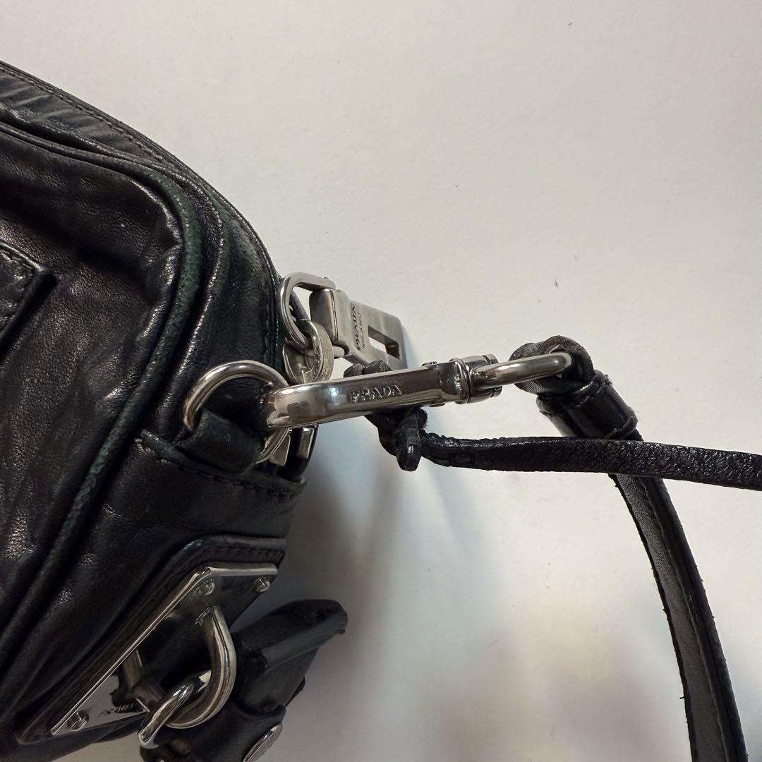 バッグ 1990s Prada leather shoulder mini bag
