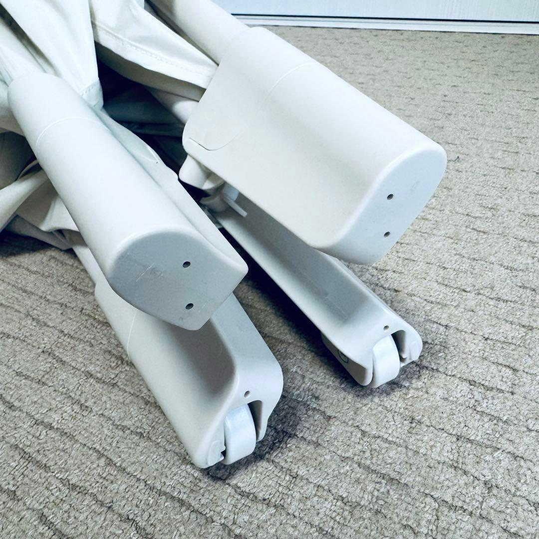 【美品】ベビーベッド ココネルエアープラスAB ホワイトベージュ