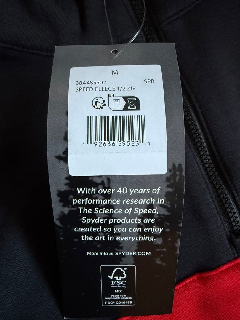 新品 SPYDER SPEED FLEECE 1/2 ZIP Mサイズ