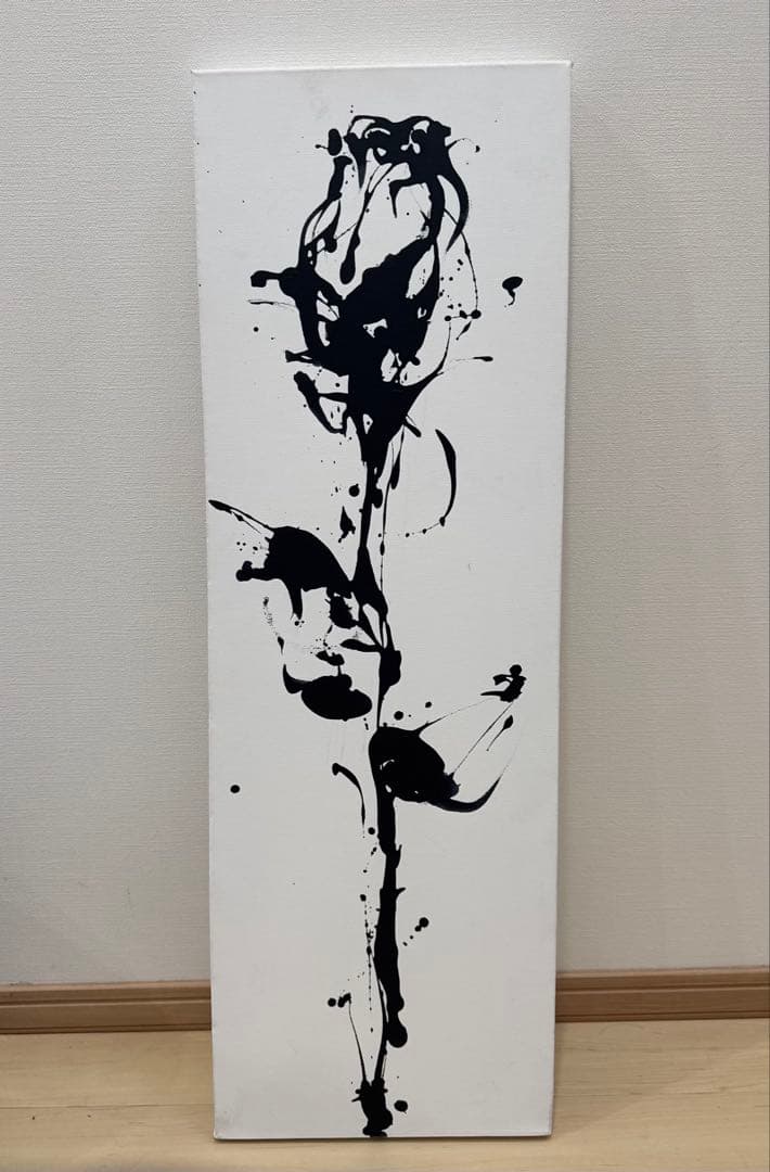 n*i様 Shun Sudo 抽象画 黒のバラ サイン入り