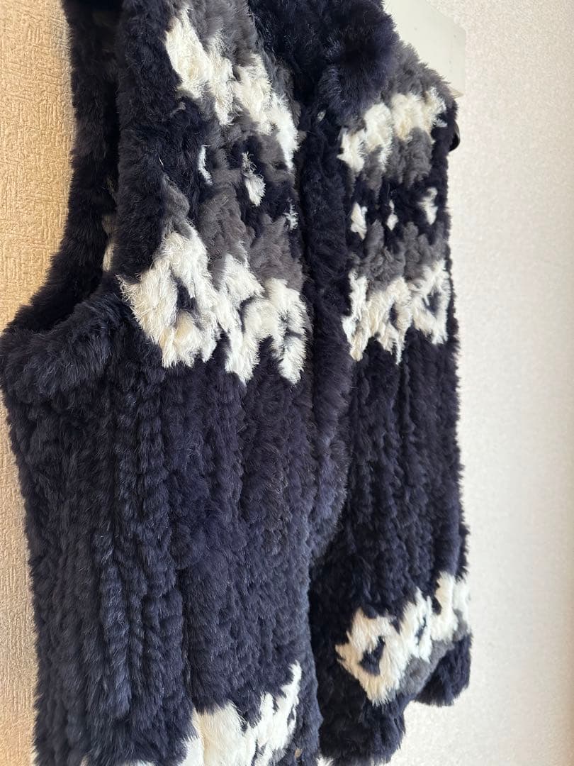 バックラッシュ ラビットファーニット　ベスト Mサイズ 美品