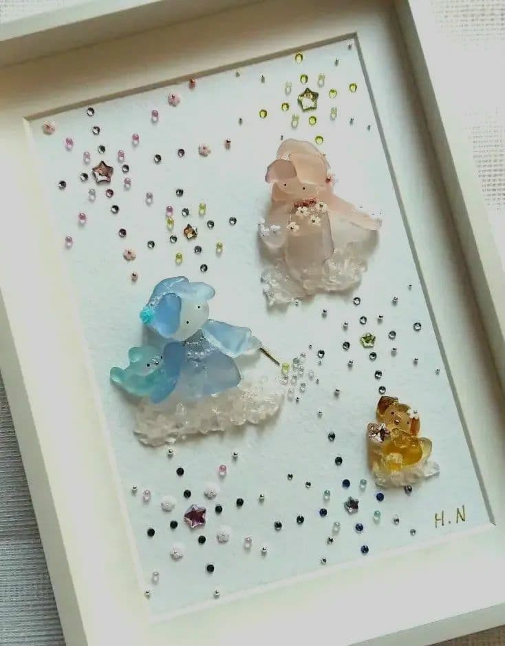 シーグラスアート 夏のおとずれ 花火