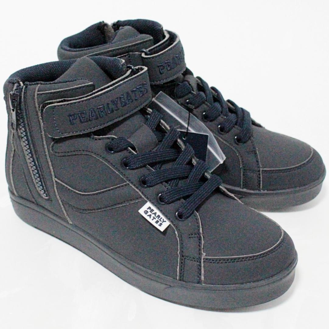 新品箱付 パーリーゲイツ ミドルカットソフトスパイクゴルフシューズ 23.5cm