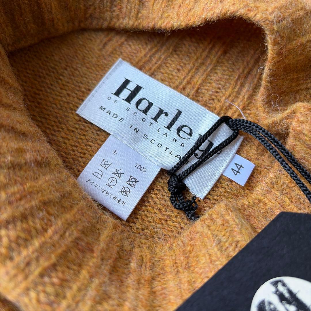 【新品】ハイネック セーター ハーレーオブスコットランド マスタード 44