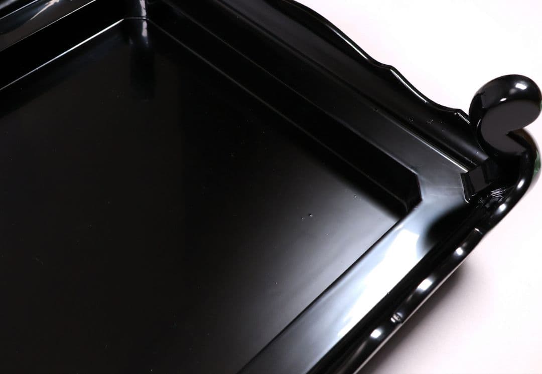 輪島塗 若島量平 青貝梨子地 花台 57×36cm 共箱 木製 平卓【MB62】