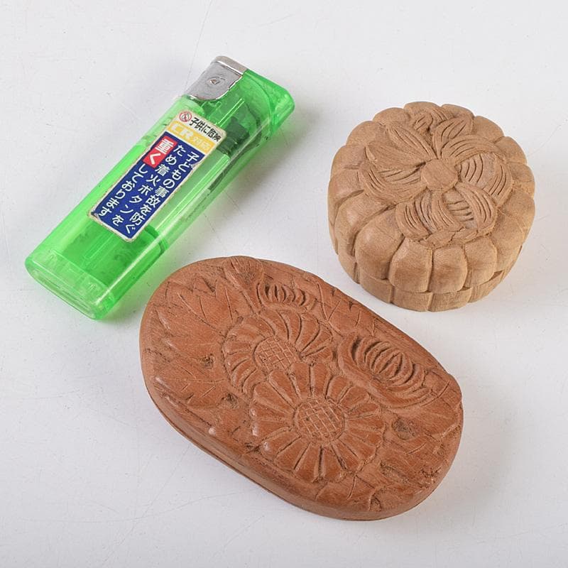 茶道具　木彫　菊刻　龍刻など　香合　5点まとめて　V　R9234