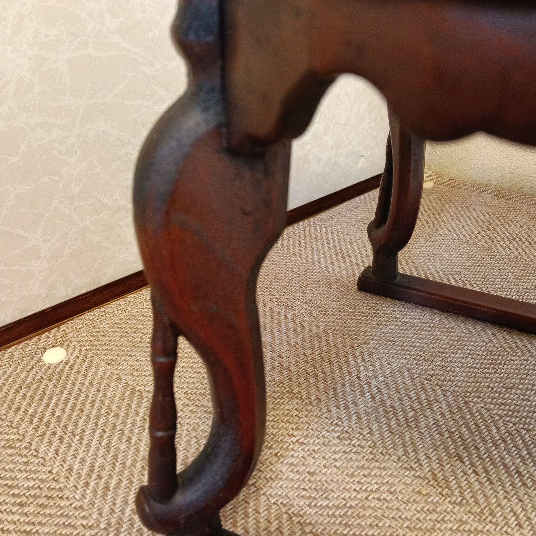 K*i様 骨董 李朝 ソバン 李朝 お膳　花形 虎脚 机　花台 木製 飾り台