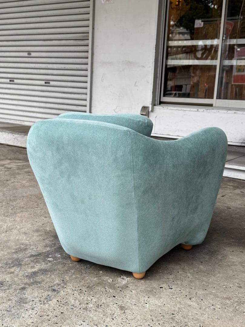 【美品】モデル展示未使用品 IDEE ミニミラーアームチェア ブルーグレー