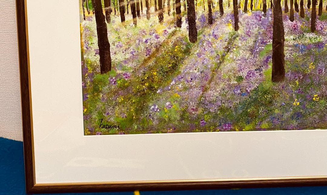 絵画「曙光」アクリル絵/新品額縁/F6号