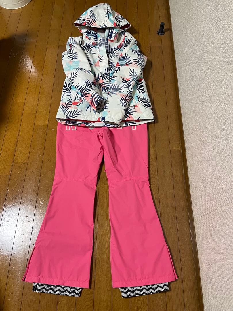 ROXY スノーボードウェア ホワイト/ピンク M