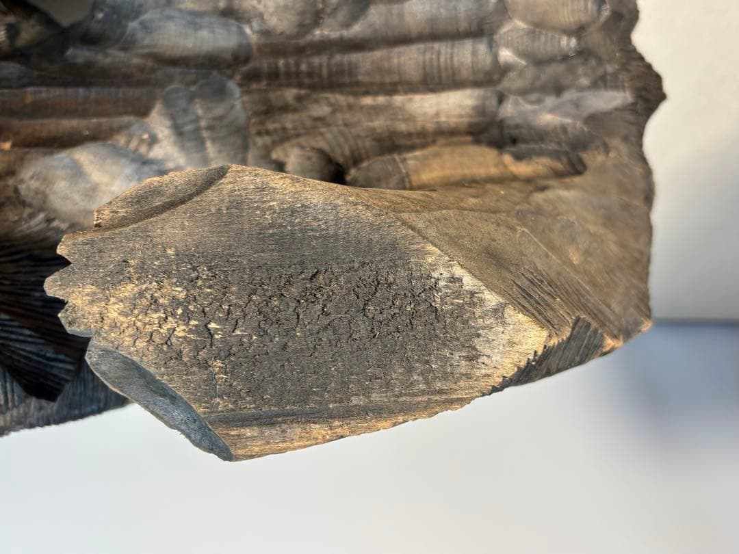 刻印「八江」木彫り熊　置物　北海道　クマ　民芸　古道具　アンティーク