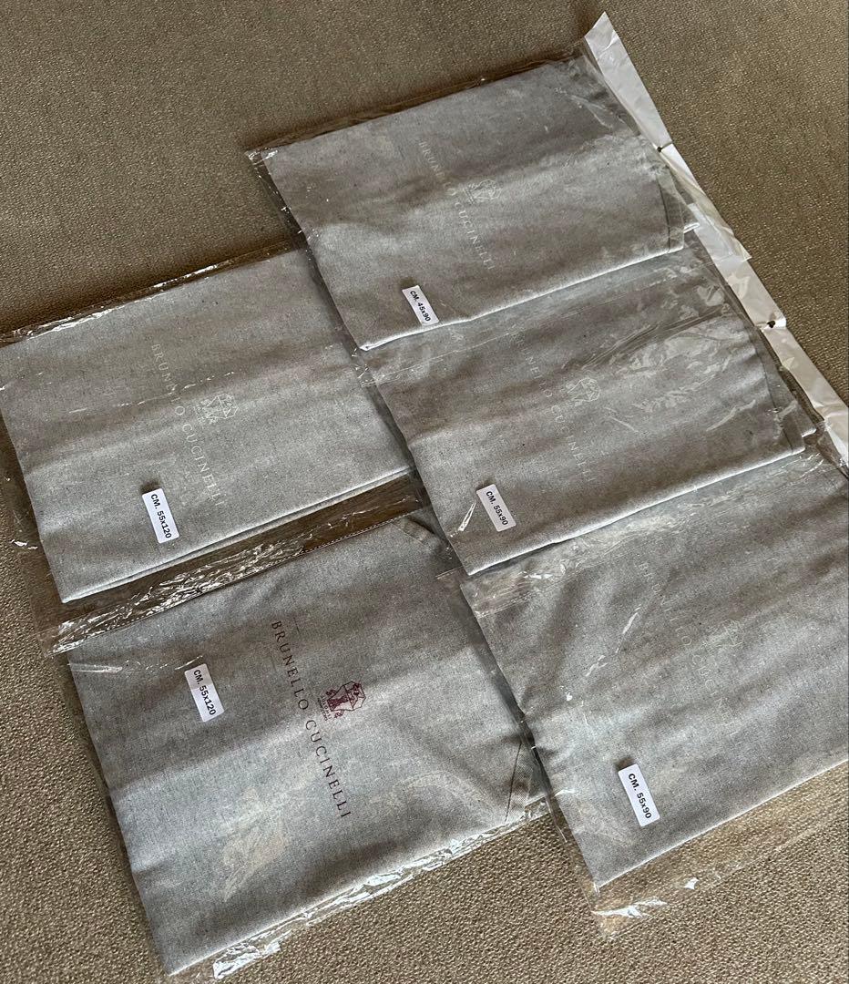 新品未使用 ブルネロクチネリ 5枚セット S/M/L ガーメントバッグ