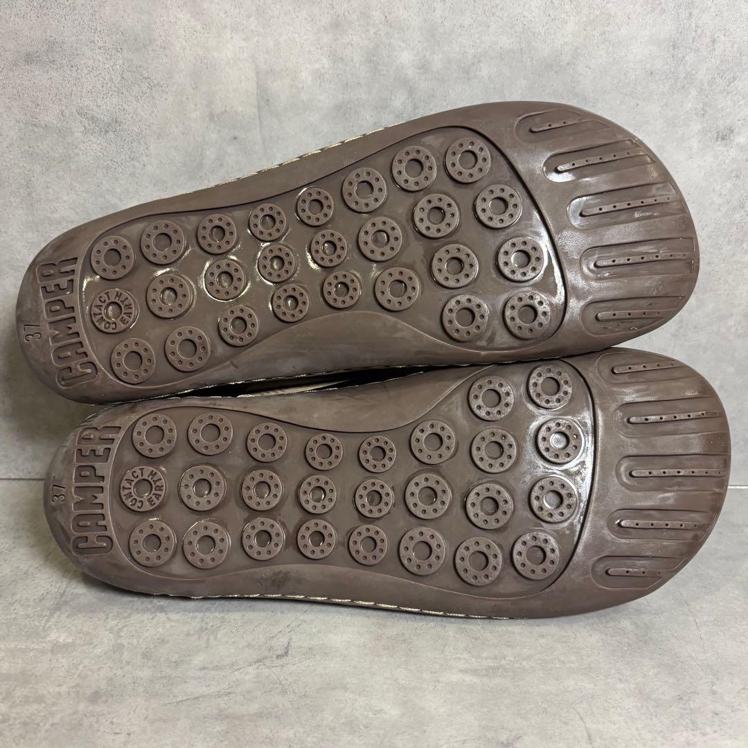 未使用品 カンペール ペウカミ レザースニーカー　ブラウン　37