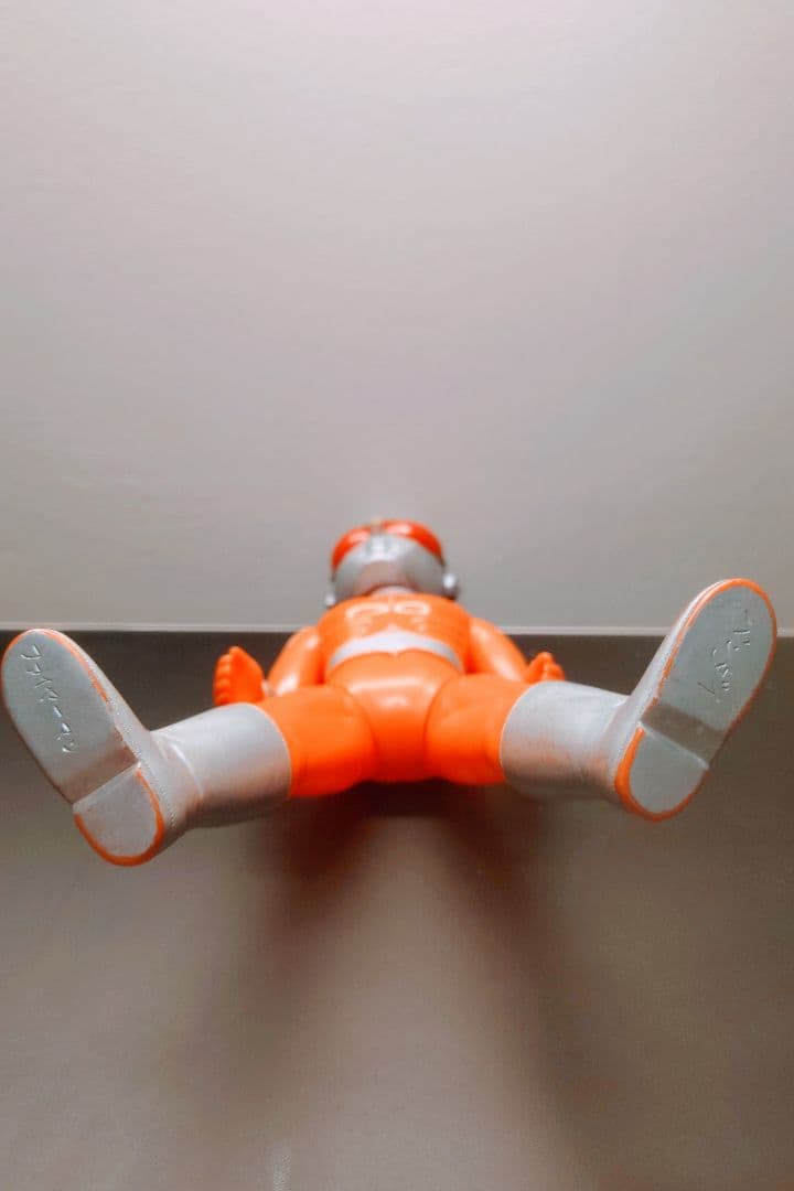 美品 当時物 旧バンダイ ファイヤーマン 面取れ マスク取れ スタンダードソフビ