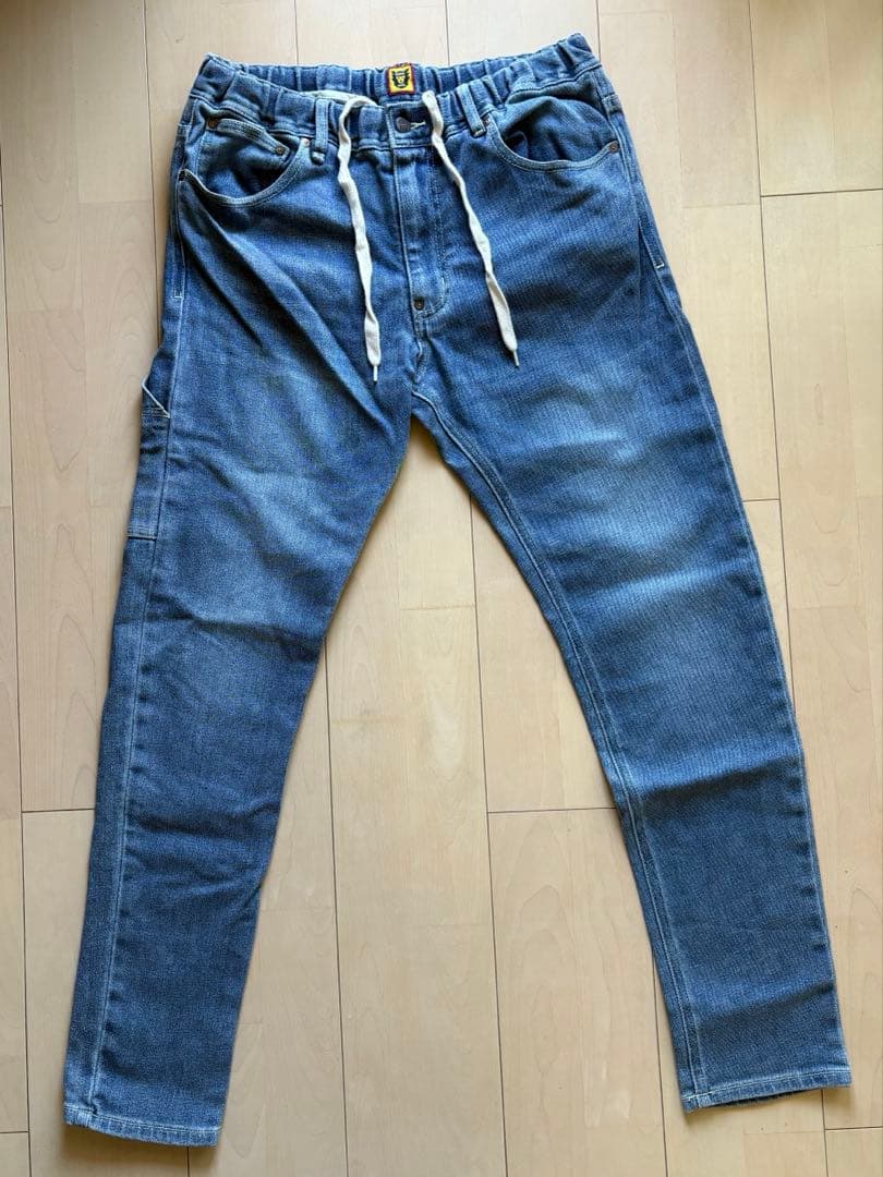 HUMAN MADE（ヒューマンメイド）コットンポリレーヨン ロゴデニムパンツ