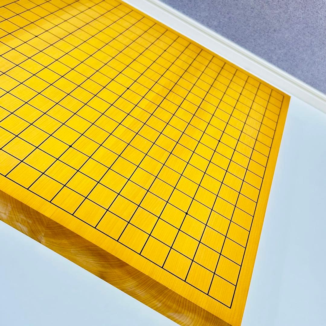 【高級天然木:ハギ3枚造り】卓上碁盤 1.2寸 本榧 天地柾目 碁盤 特撰