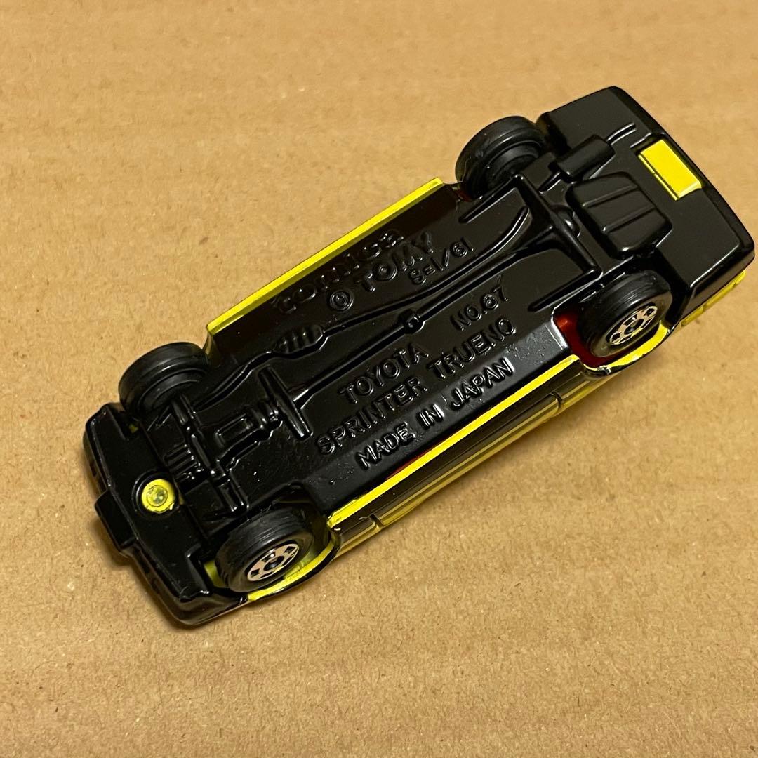 黒箱トミカ トヨタ スプリンタートレノ 2ドア　当時物　日本製　黄色　極上品