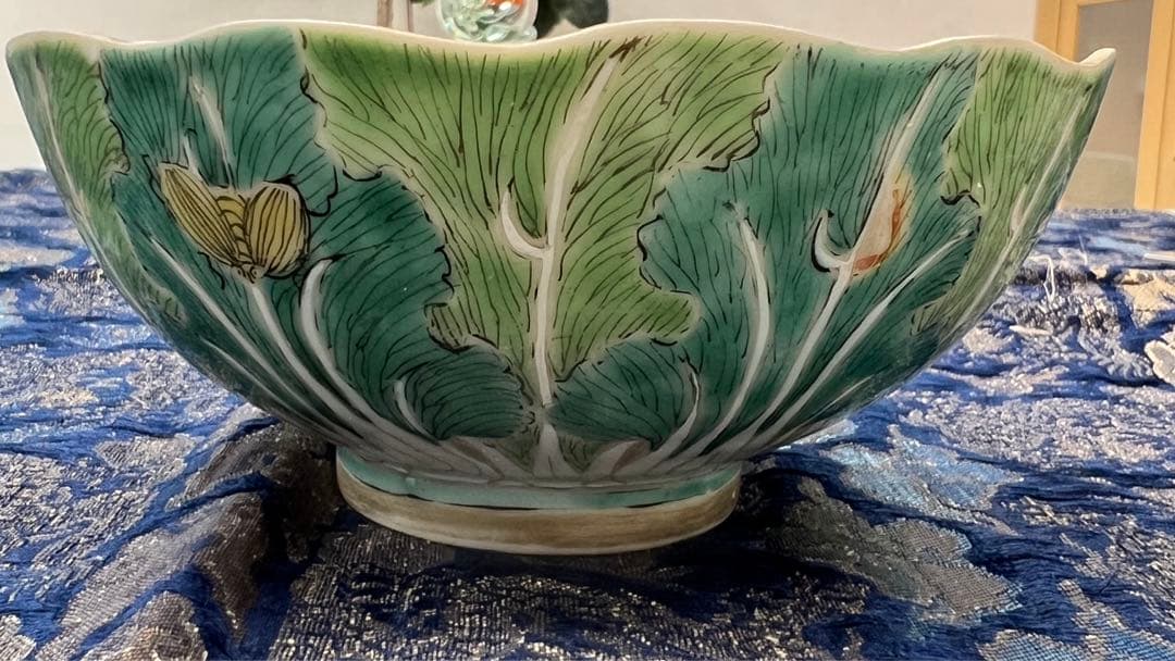 中国大清嘉靖年製碗　唐物古美術品　江戸アンティーク骨董コレクション青磁