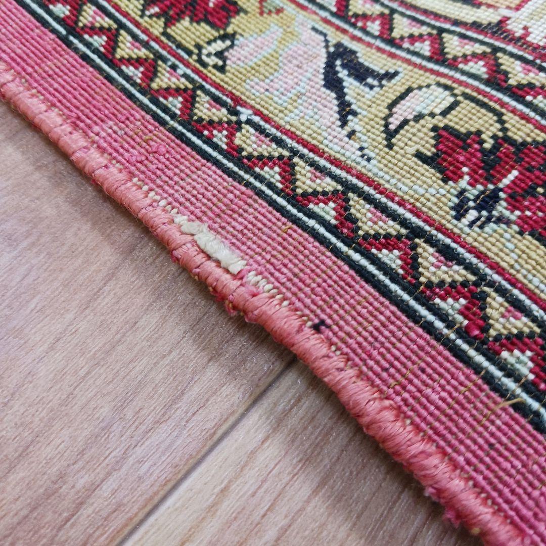 Y3009 ペルシャ絨毯 クム産 シルク100% 手織り81万ノット