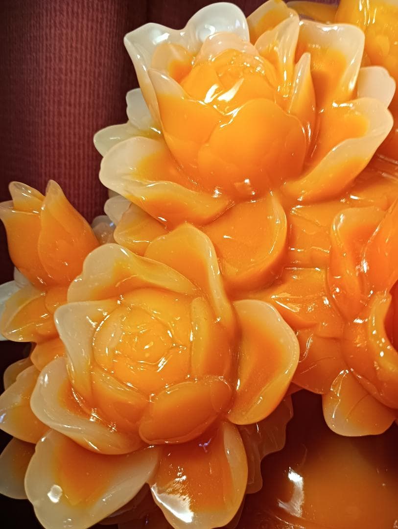 おすすめ！中国工芸品　牡丹の花置物　風水アイテム