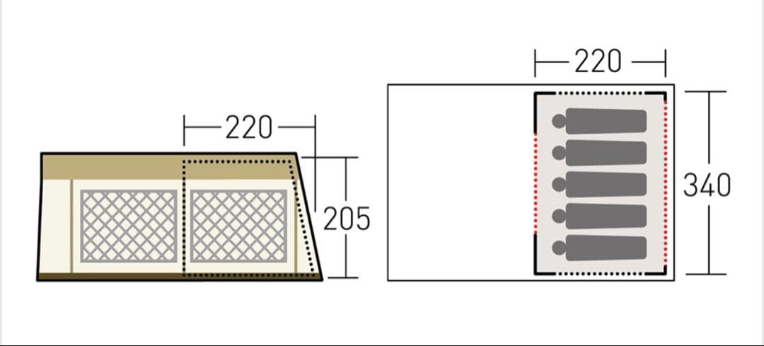 たか‼️オガワ　ロッジシェルターT/C & T/Cインナー5人用セット‼️
