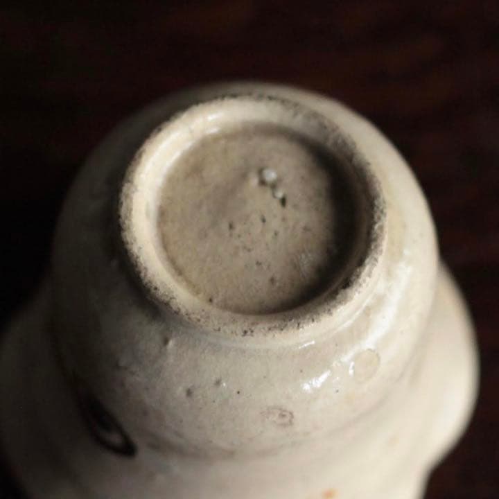 絵瀬戸 輪花 筒盃 盃 ちょこ 古美術 古道具 アンティーク ぐい呑み 復興織部