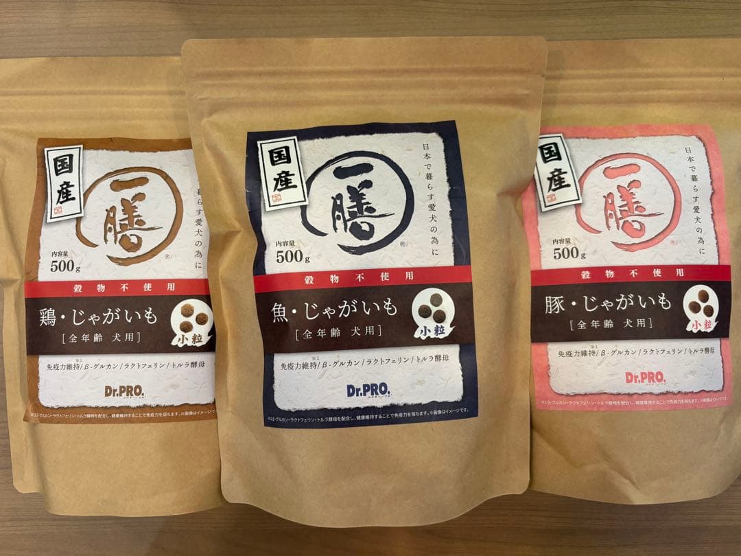 Dr.PRO一膳 鶏 豚 魚ドライフード3種セット 小粒 500g×6