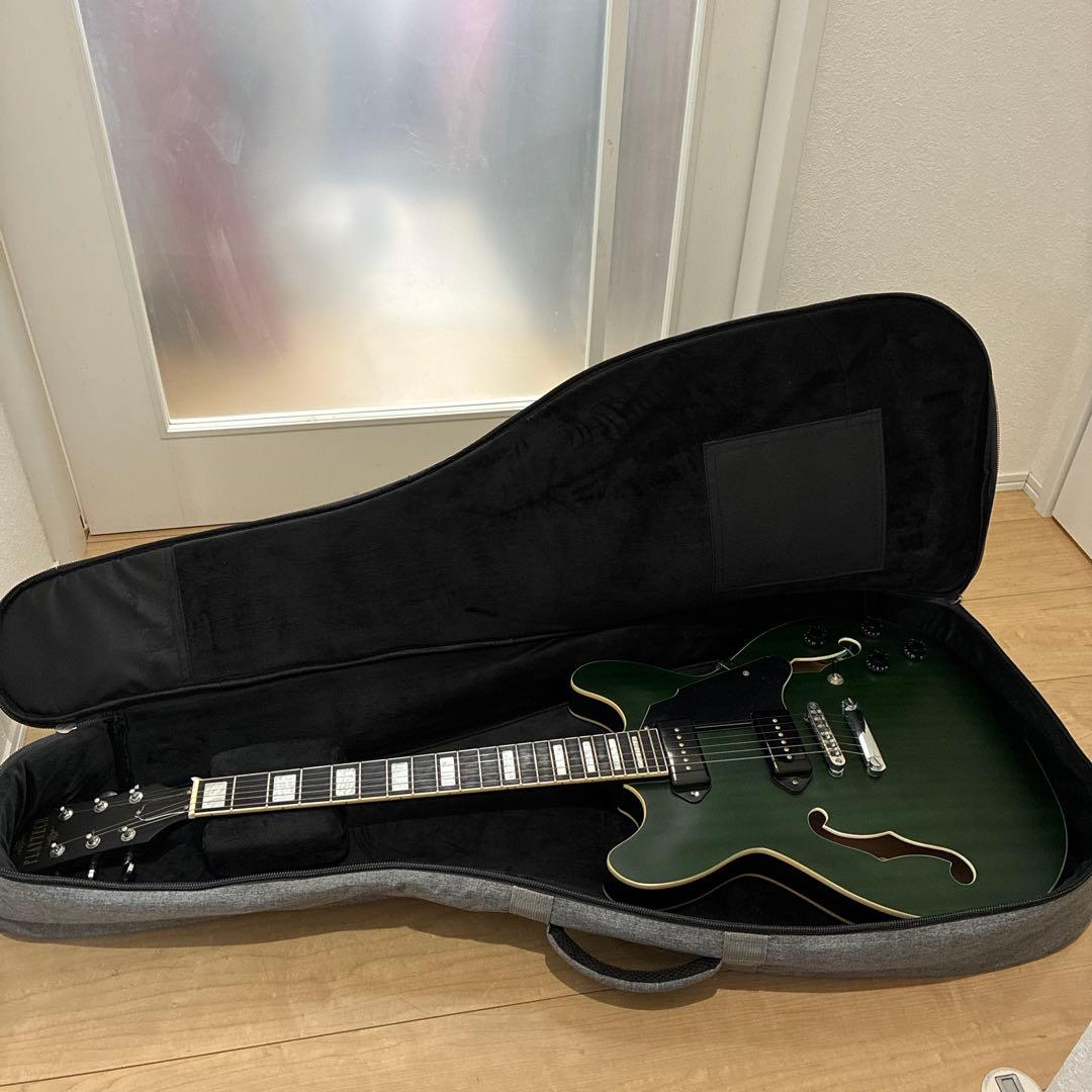 プレイテック　SA20 Green セミアコースティックギター　グリーン