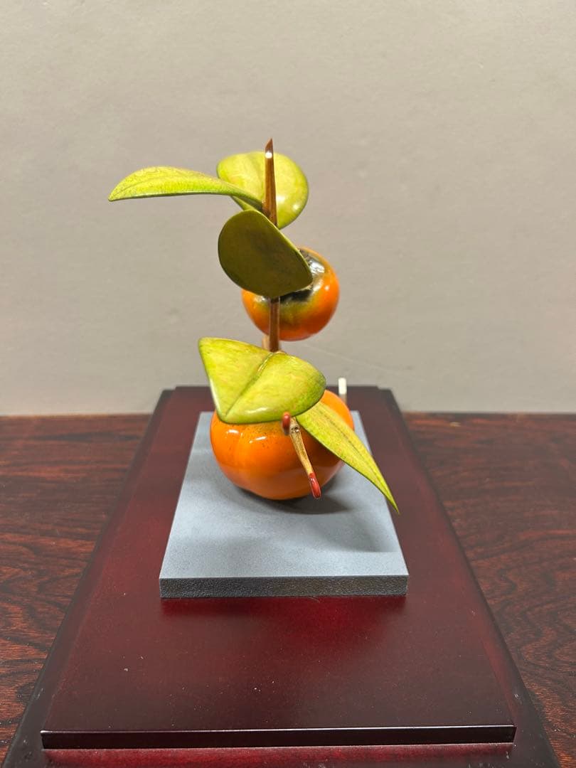 美品　極上柿　置物　送料込み