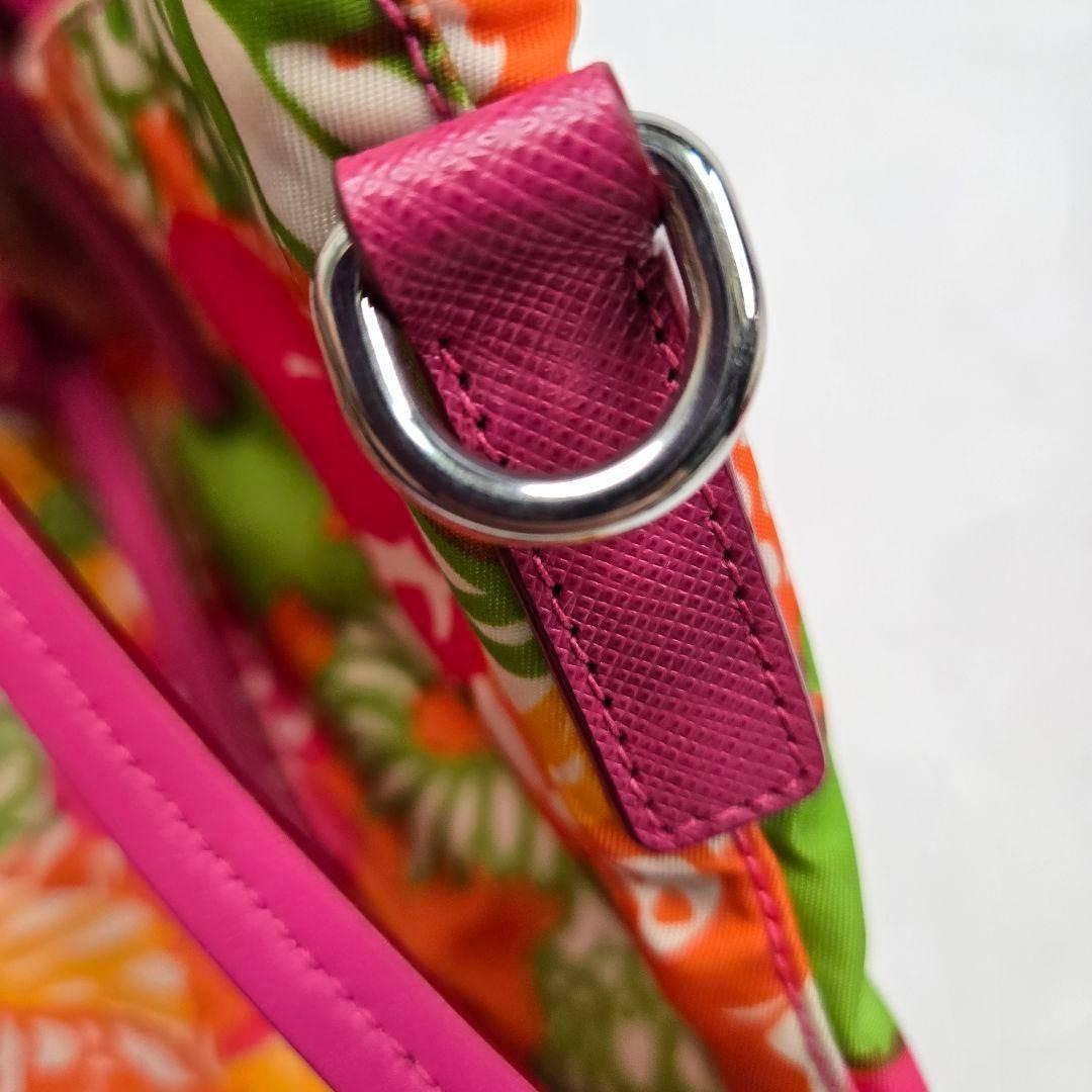 極美品 PRADA 2way トートバッグ ボタニカル ショルダー カード付