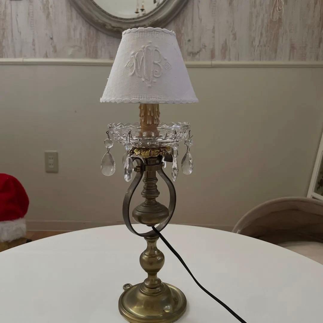 専用〜✴︎フランスアンティーク　壁掛け　置き型　モノグラム　フリルカバー2点付き