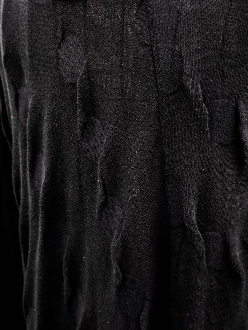 【Y’s ワイズ】 \"dot pattern\" シワ加工 アシンメトリー ニット