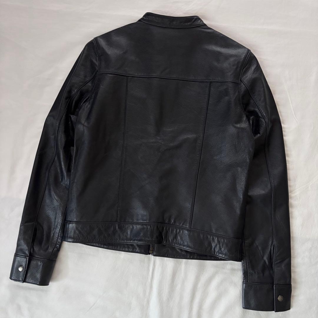 大人気！MOUSSY 牛革 シングル ライダース レザー ジャケット