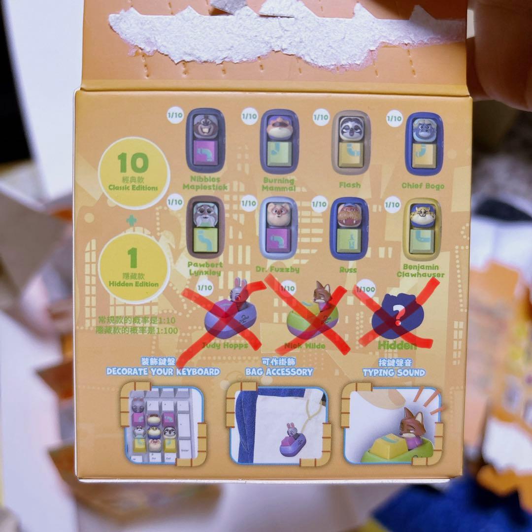 未開封　ズートピア2 キーキャップ　8個