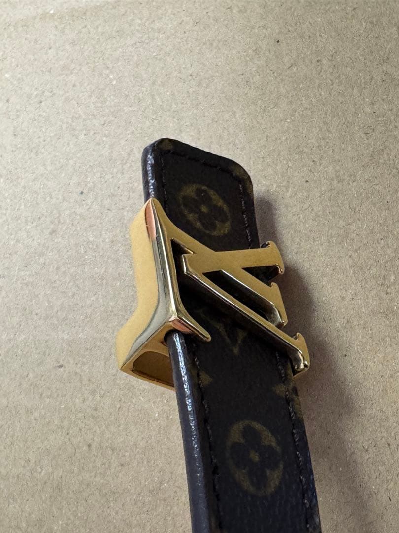 中古美品 LOUIS VUITTON ブラウン ベルト 80/32 箱付