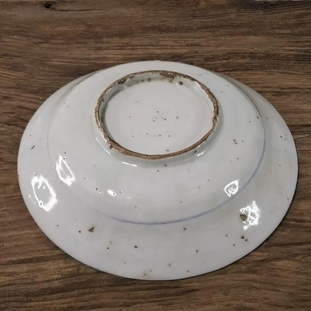 初期  伊万里  薺  花鳥文様６寸皿