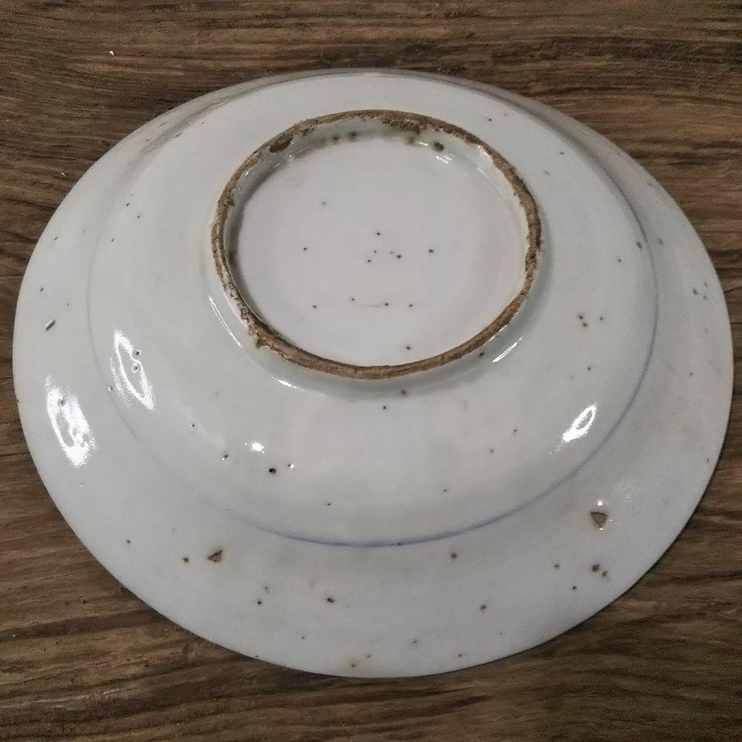 初期  伊万里  薺  花鳥文様６寸皿