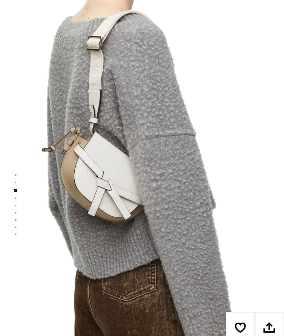 LOEWE ロエベゲートデュアルバッグミニブルーアイスバーグカーフ ジャカード