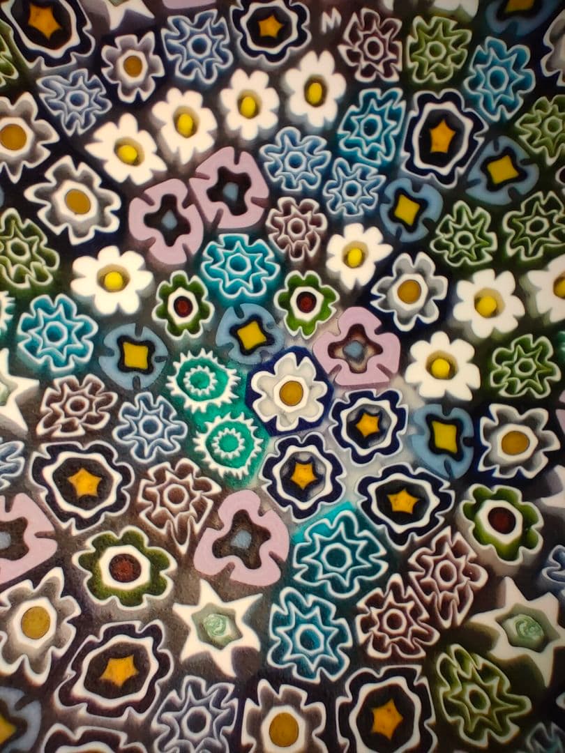 ベネチアングラス　ムラノ島　ミルフィオリ　小皿