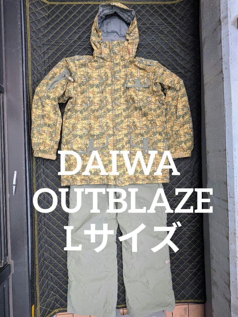 ダイワ DAIWA OUTBLAZE Lサイズ 迷彩防寒防水 フィッシングスーツ