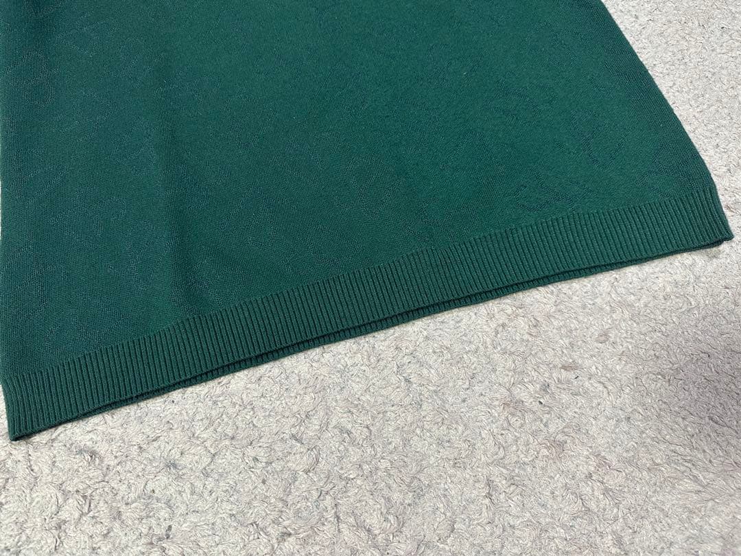 デサントゴルフ　クルーネックジャカードセーター　サイズo グリーン