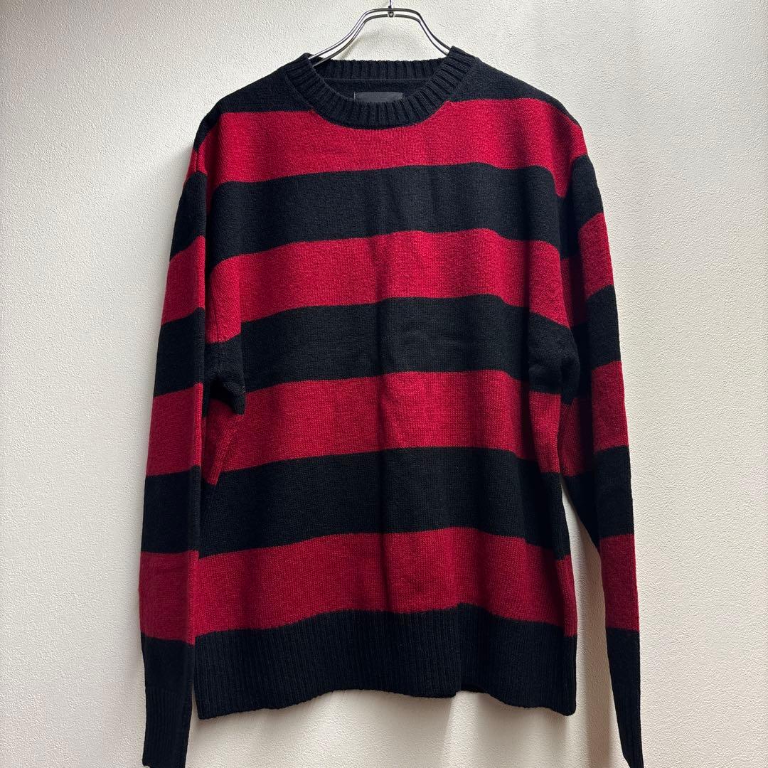 m*o様 ☆ ナンバーナイン L 赤黒ボーダー 06期風 カートコバーン ニット
