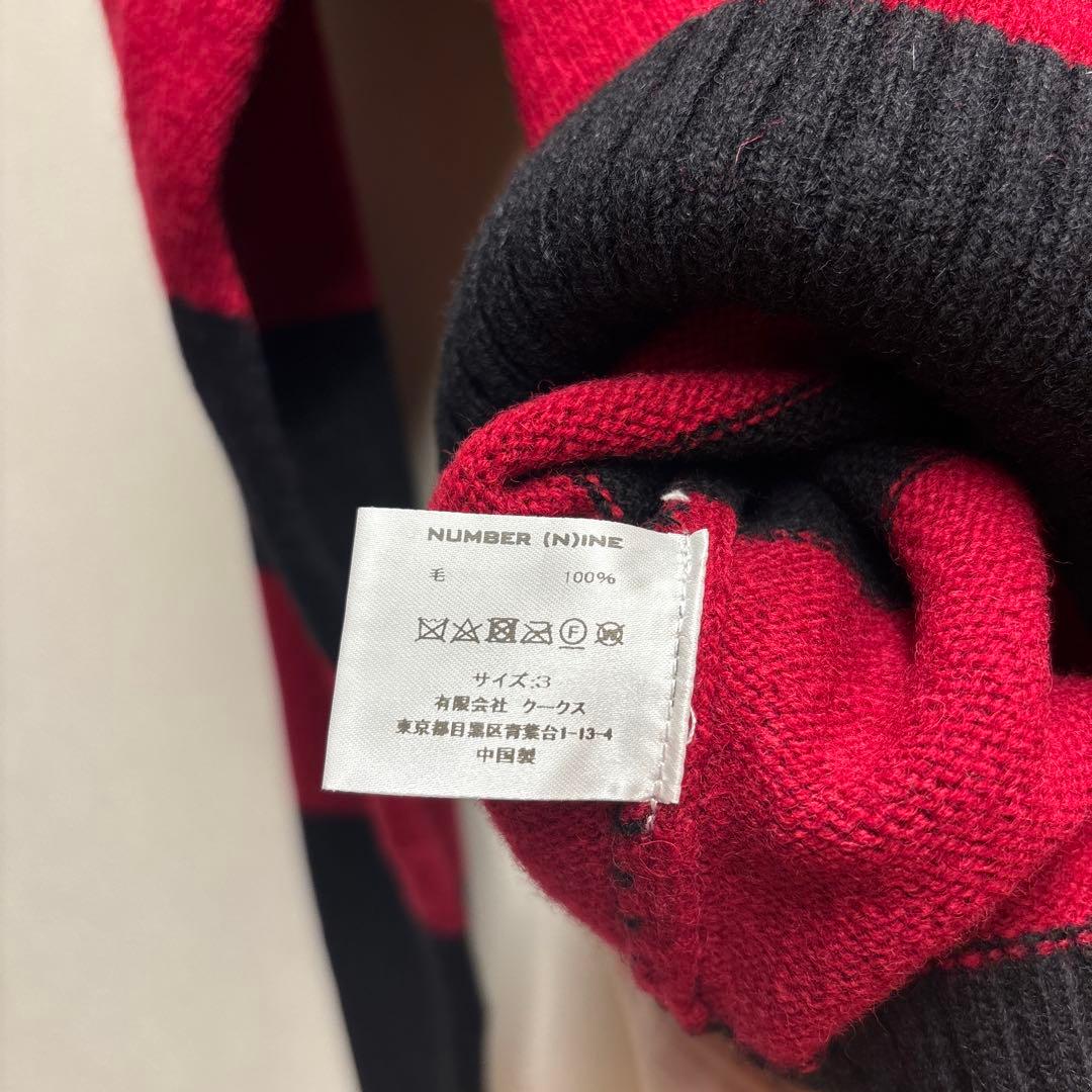 m*o様 ☆ ナンバーナイン L 赤黒ボーダー 06期風 カートコバーン ニット